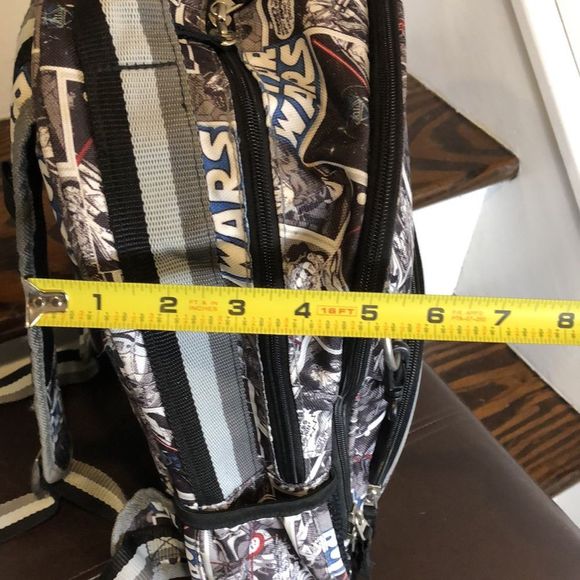 STAR WARS Black & White Comic Strip Adjustable Strap Knapsack Back Pack Unisex - Picture 10 of 13